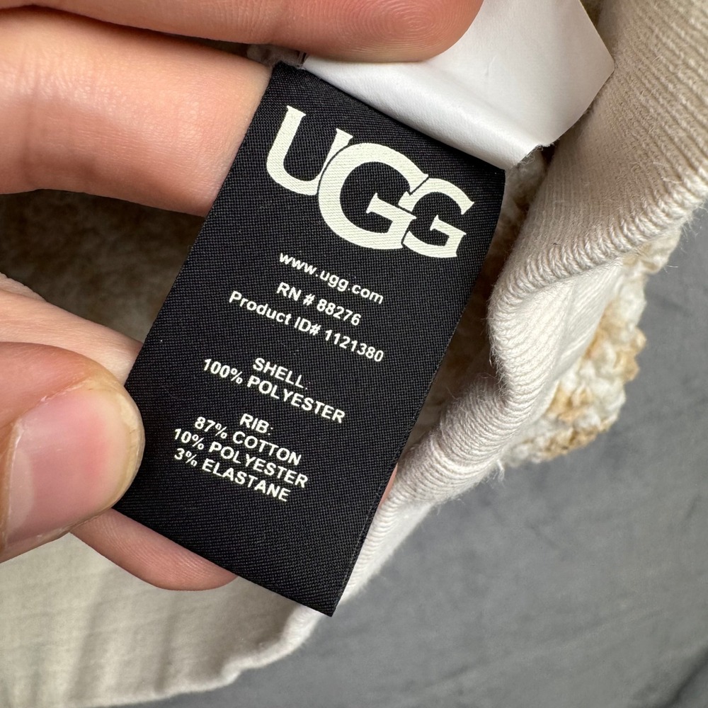 UGG Women's Leopard Print Fleece Hoodie Size L Cozy Sherpa Loungewear - Picture 6 of 8